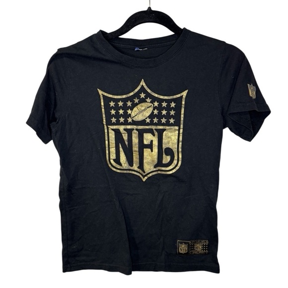 N F L Tops - NFL Black Tee with Gold Logo
